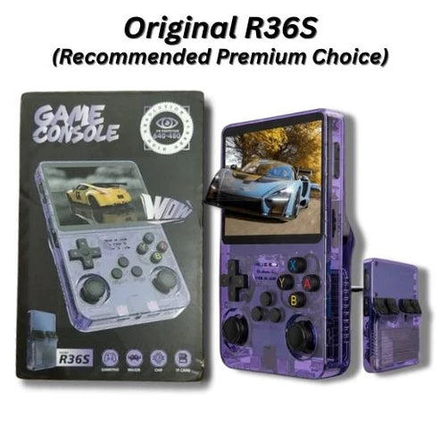 Original R36S Retro Pocket Handheld Console with Eye Protection HD IPS Screen, 20,000+ Games(Random color )