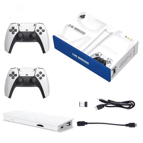 Original M15 Game Stick Pro 4K Console 64GB with Dual 2.4G Wireless Controllers – 20000 Games